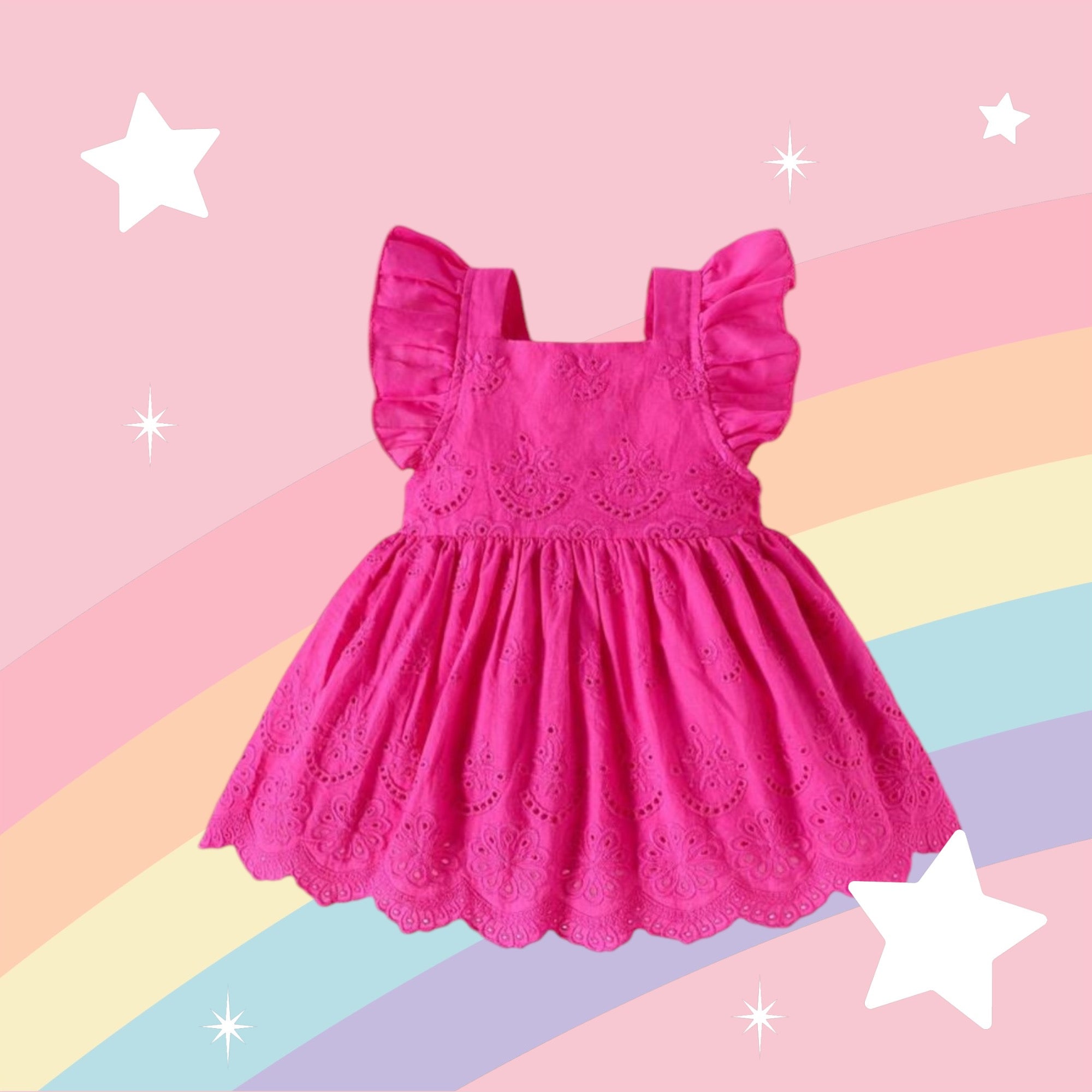 Baby Girl Summer Dress Hot Pink Color