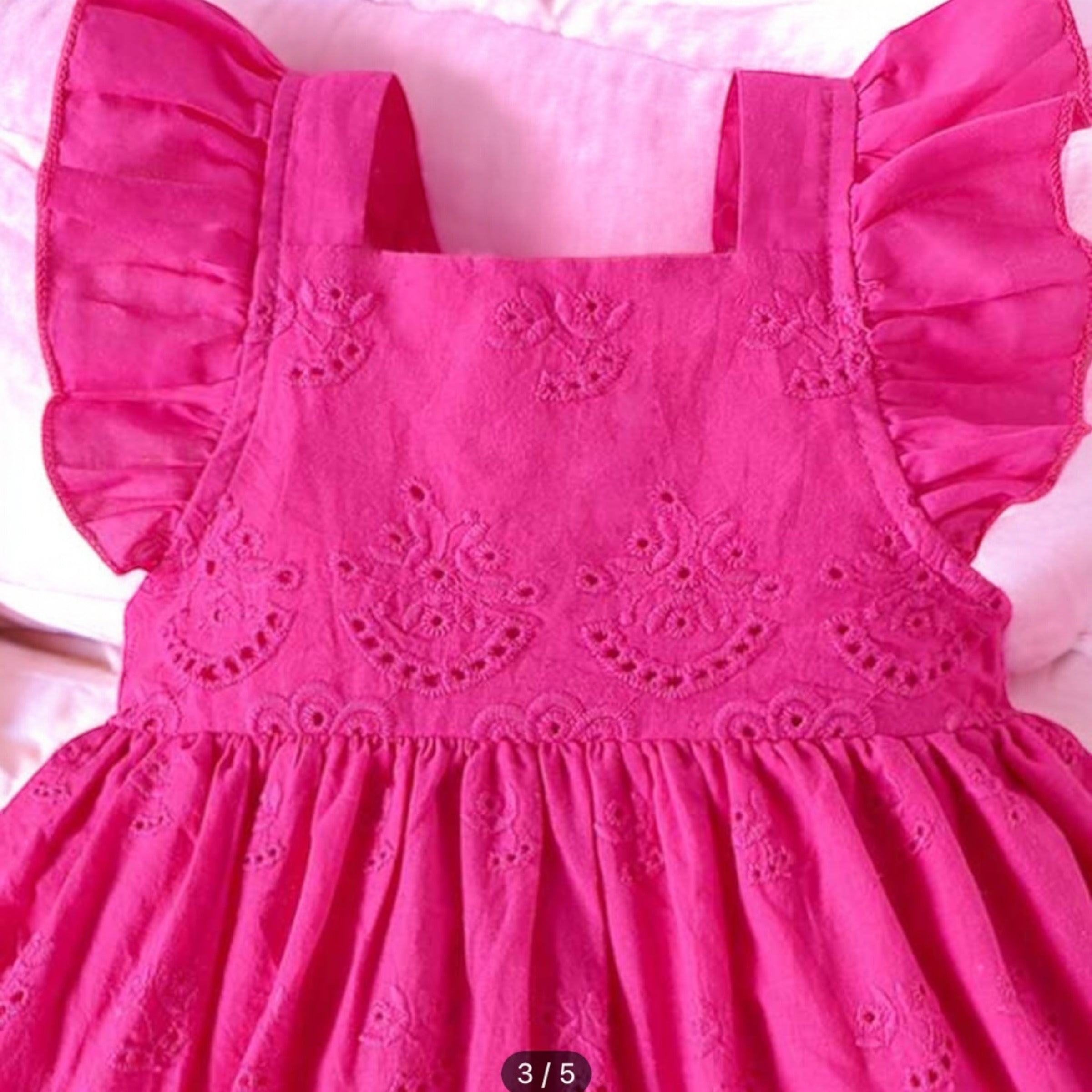Baby Girl Summer Dress Hot Pink Colour 6-9 and 9-12 months