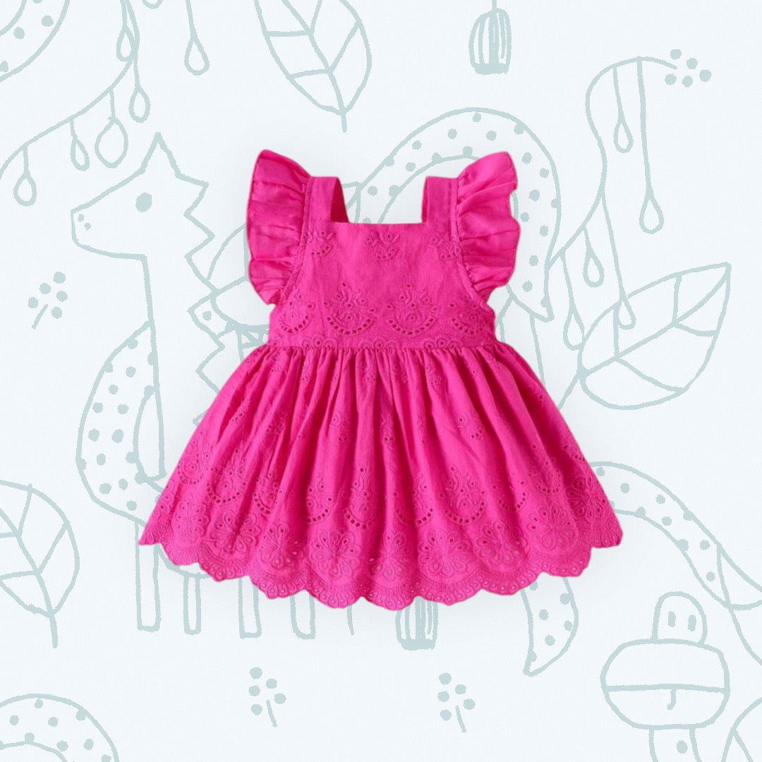 Baby Girl Summer Dress Hot Pink Colour 6-9 months
