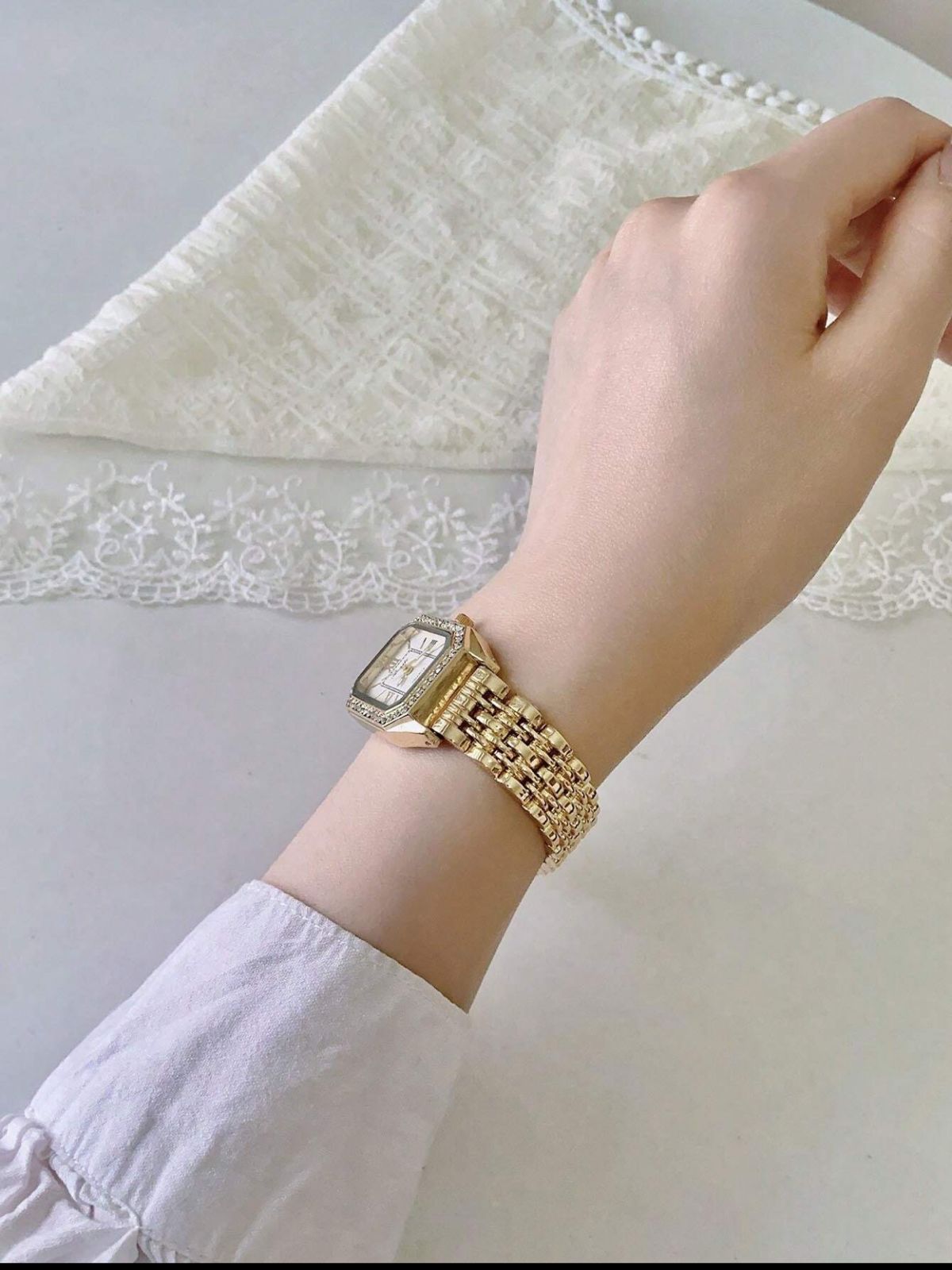 Golden Roman Numeral Dial Watch
