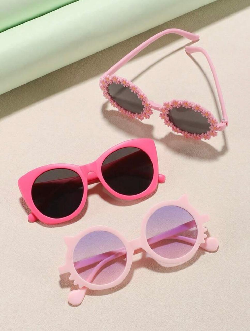 Round Fun Sunglaases for Girls - 3 Pieces