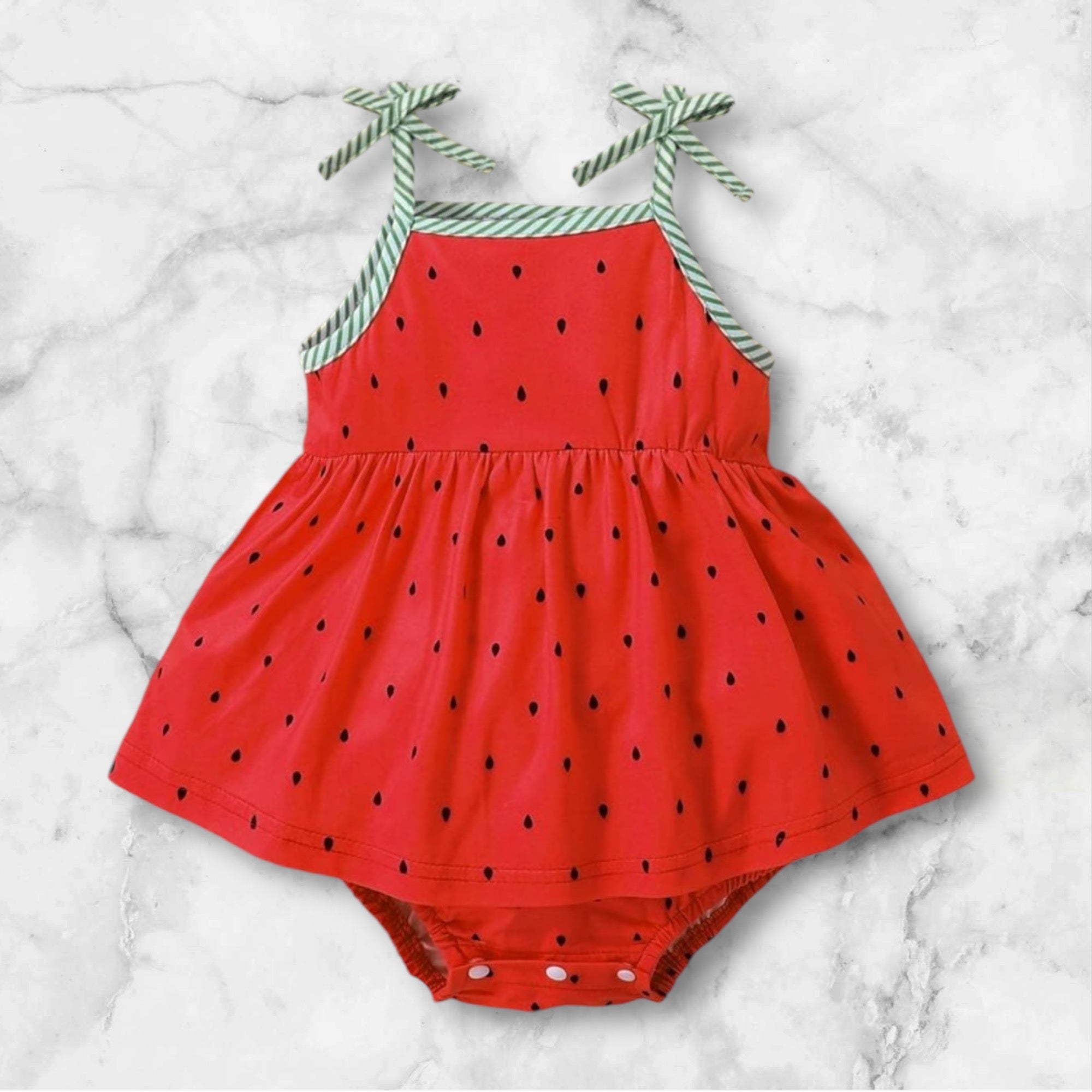 Baby Girl Watermelon Oneside  (6-9m) (9-12m)