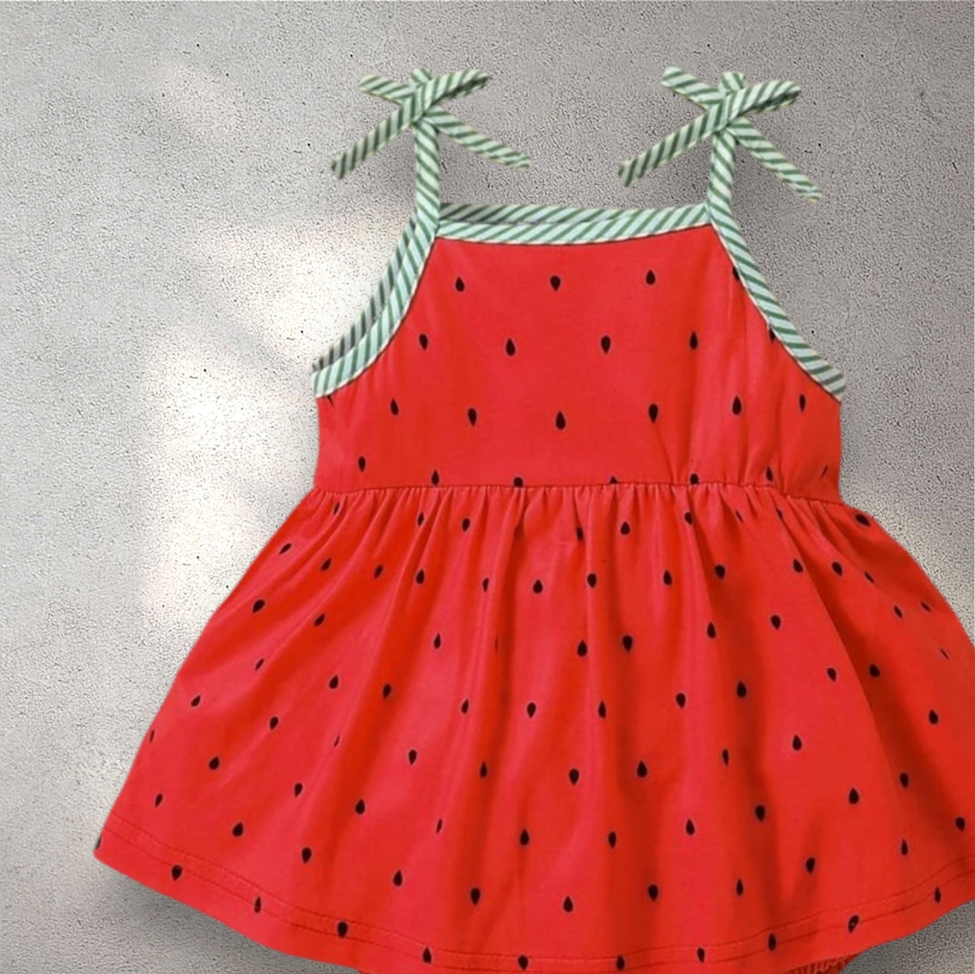 Baby Girl Watermelon Oneside  (6-9m) (9-12m)