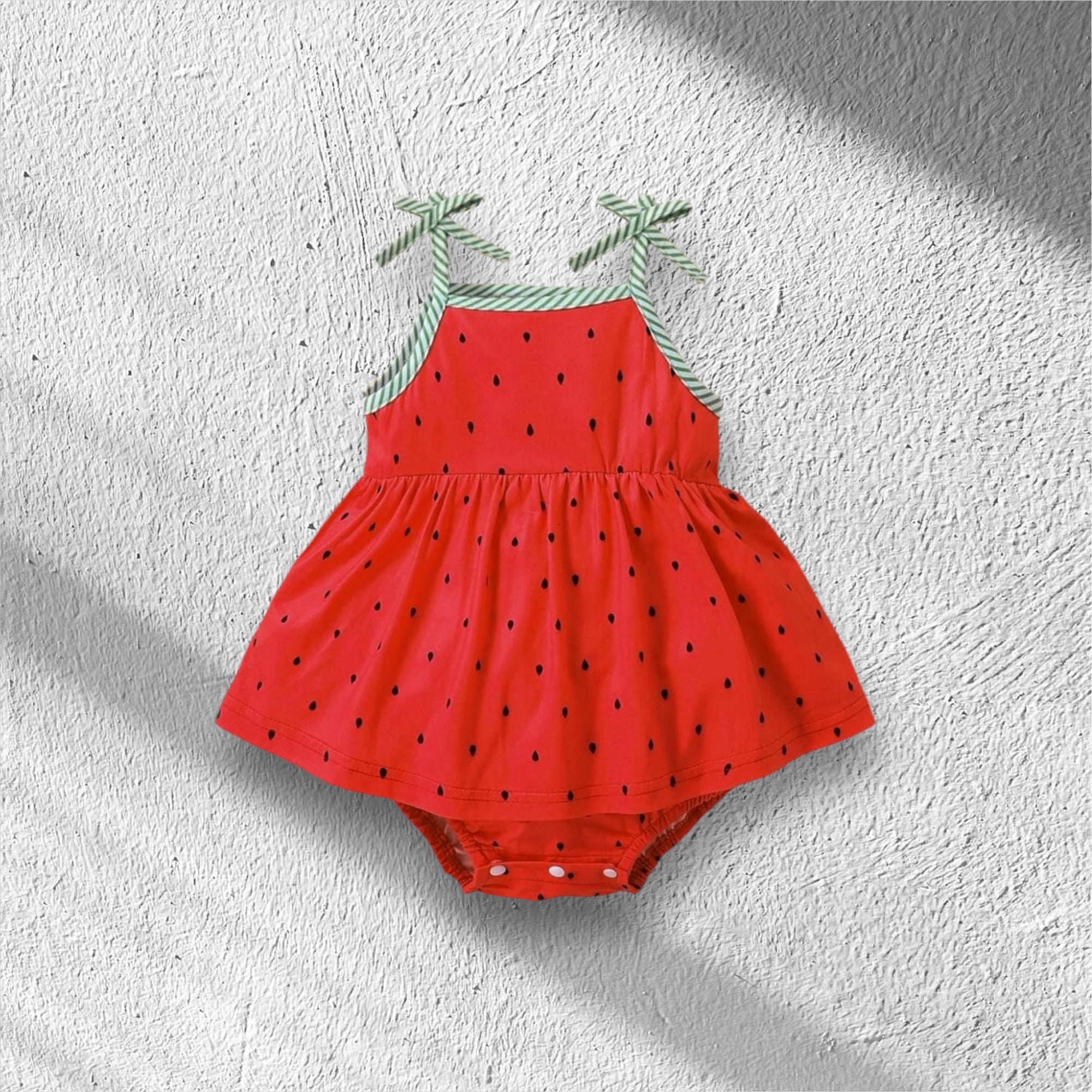 Baby Girl Watermelon Oneside  (6-9m) (9-12m)