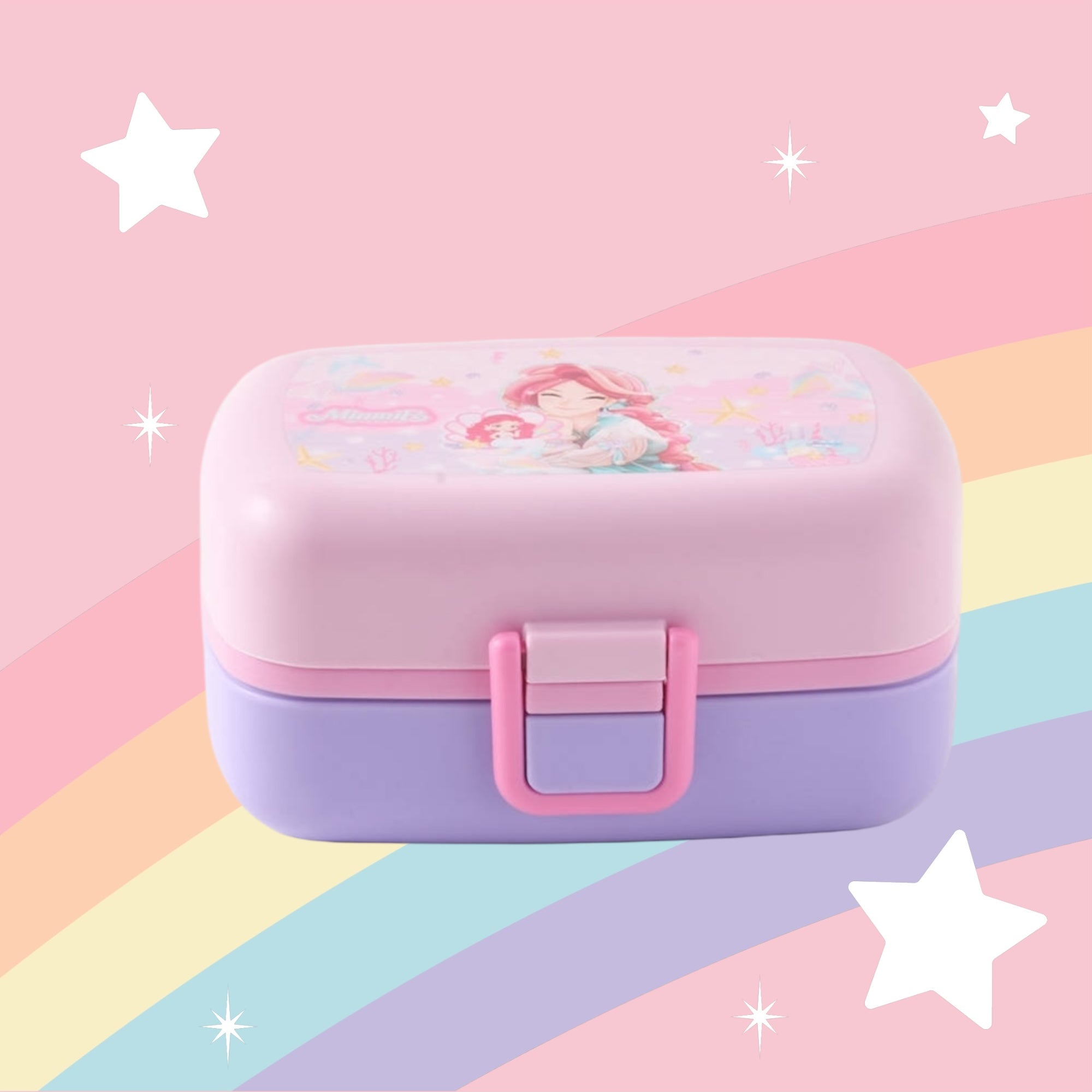 Minmie 2 Layers Lunch Box with Cutlery