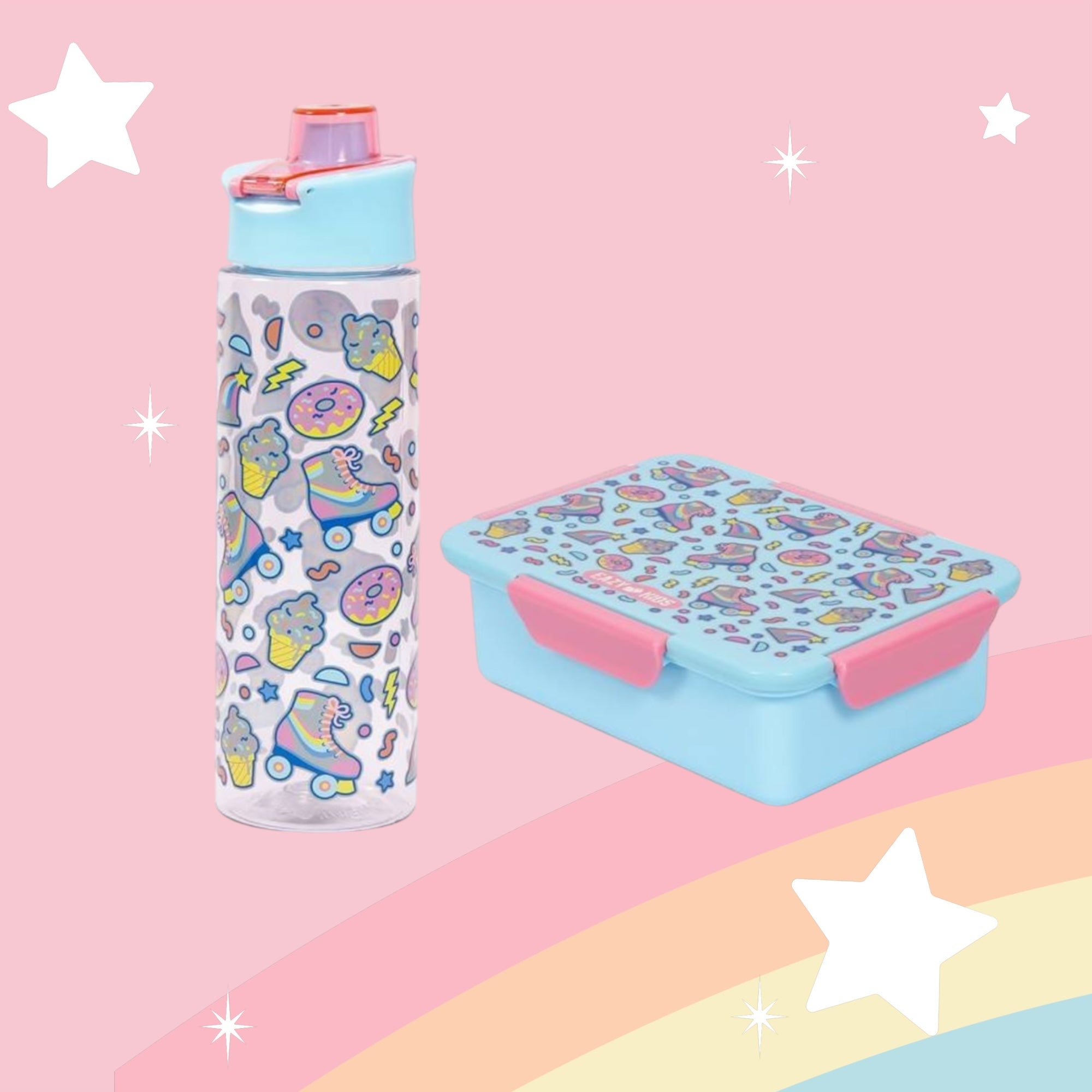 Eazy Kids Gen Z Skater Lunch Box and Water Bottle