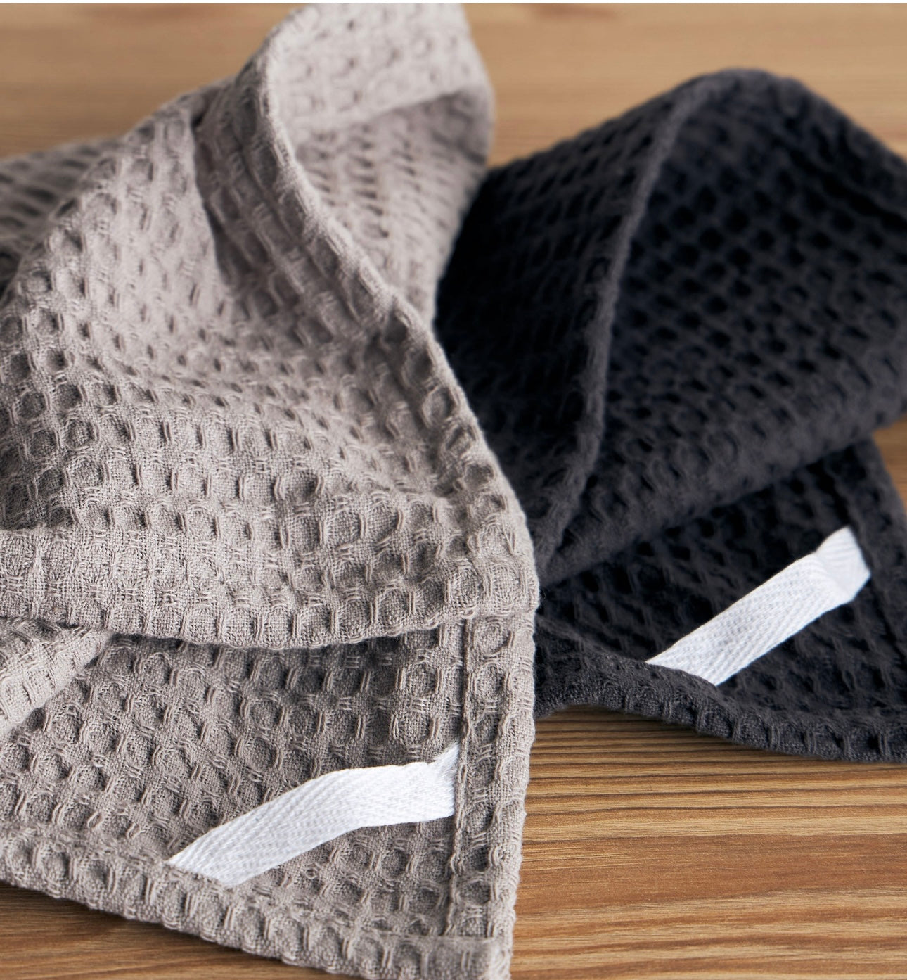Washed Waffle 2 Pieces Kitchen  Towel Set