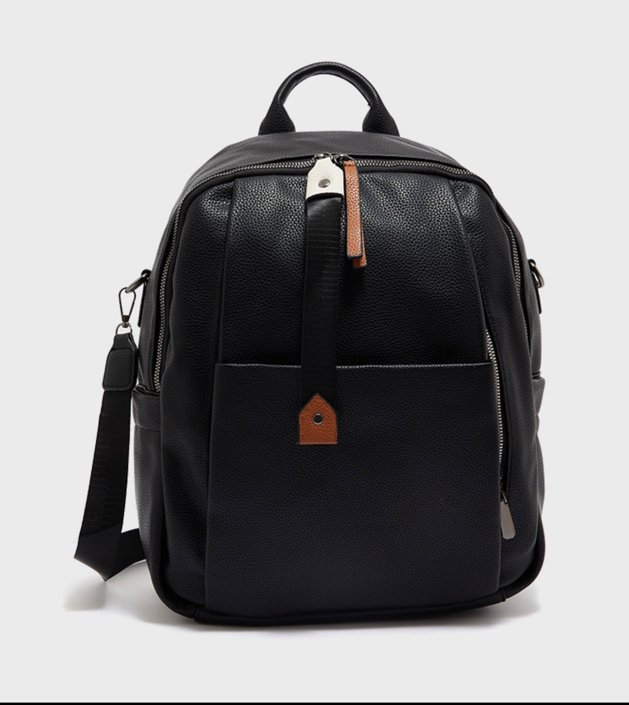 Textured Zipper Backpack