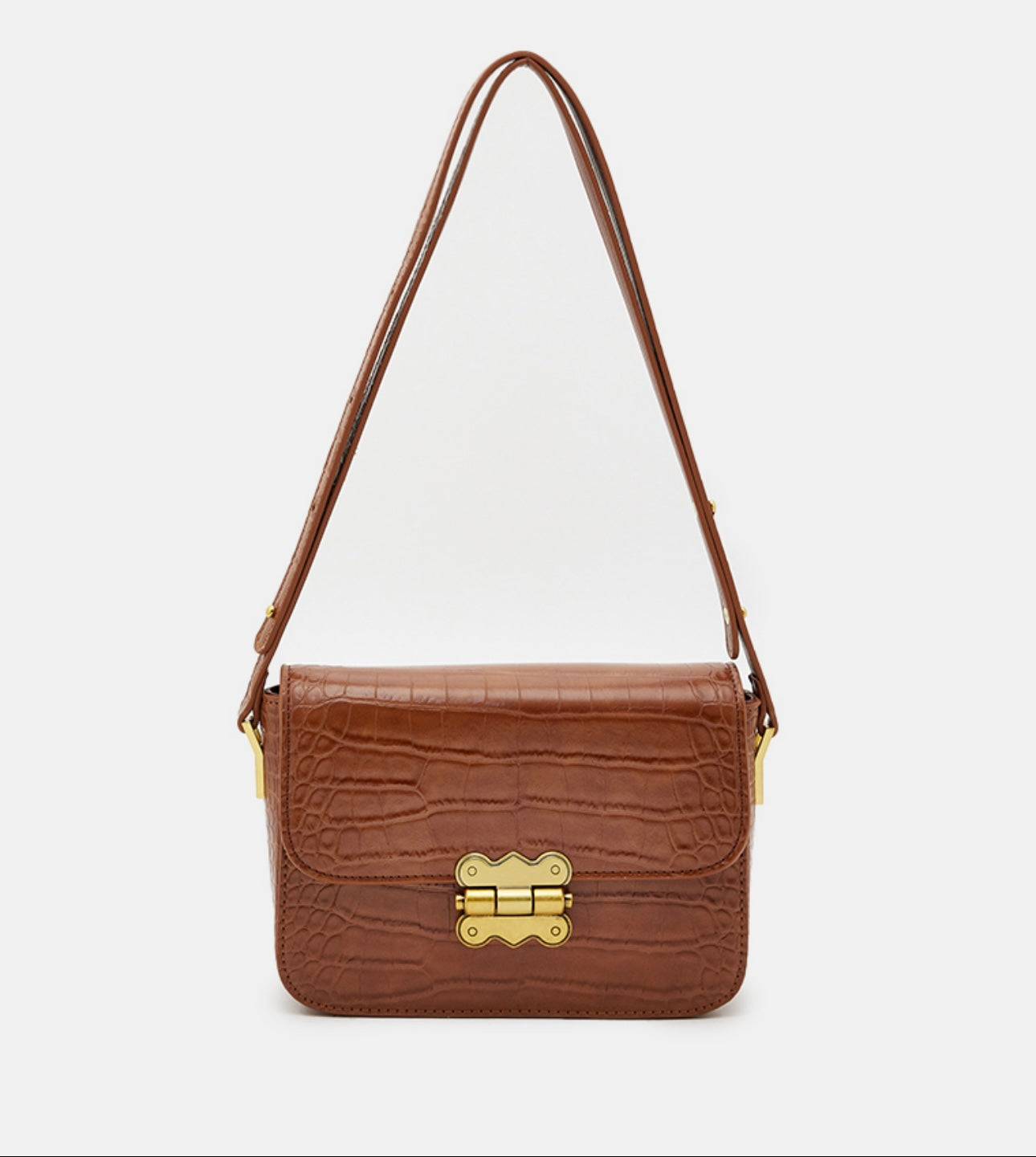 Tyra Croc Textured Crossbody Bag