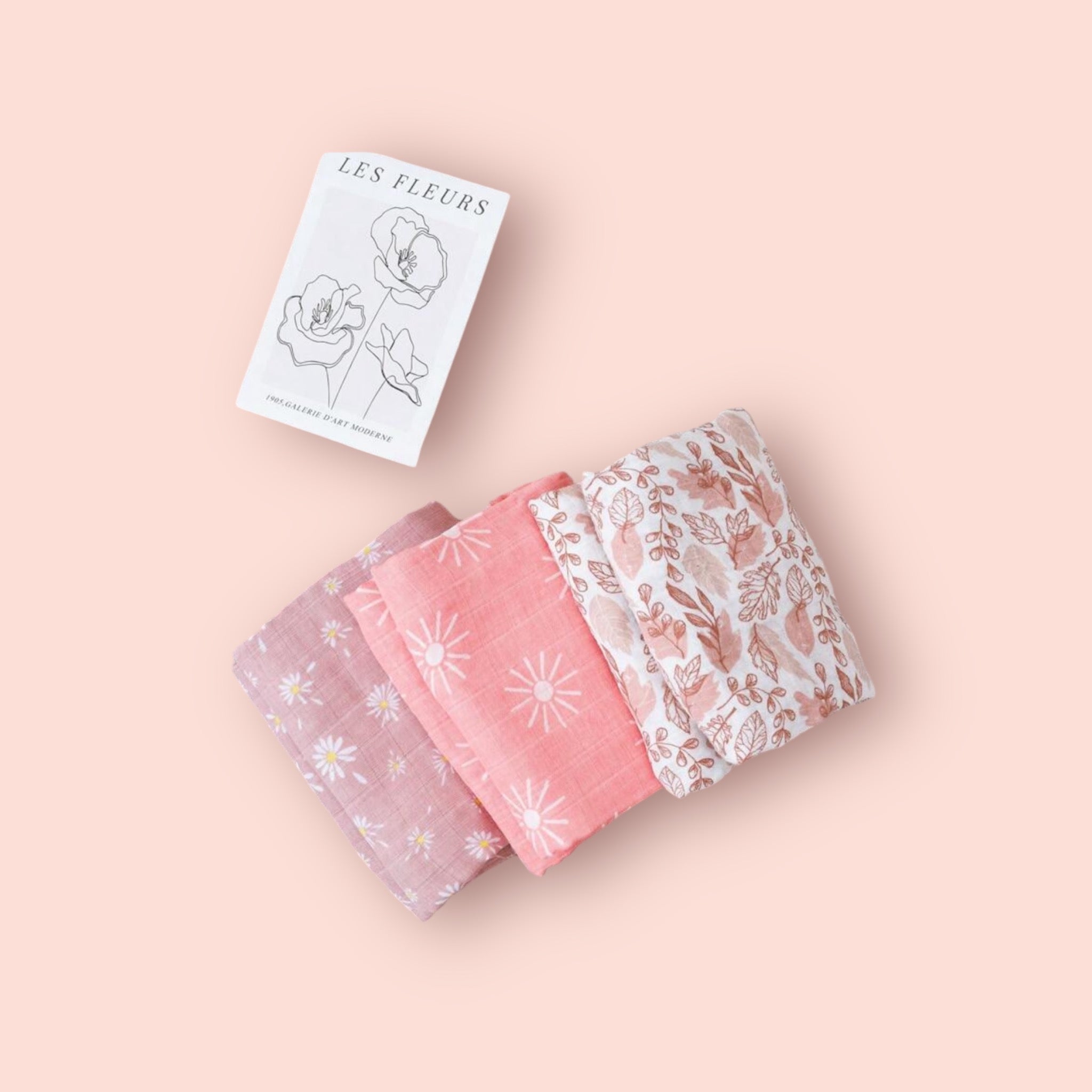 Muslin Swaddle Cloth for Baby Girls - a pack of 3