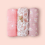 Muslin Swaddle Cloth for Baby Girls - A Pack of 3